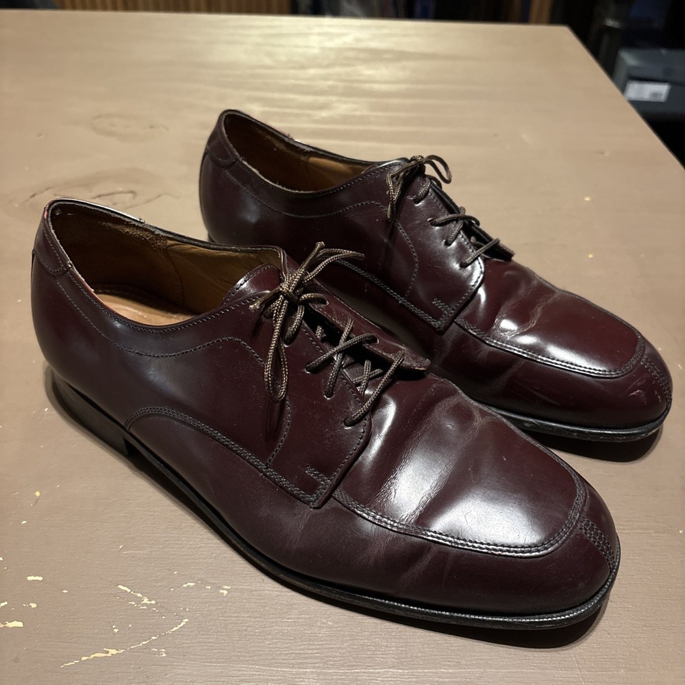 Florsheim burgundy leather derby dress shoes Sz 10D 18152-05 Formal Business